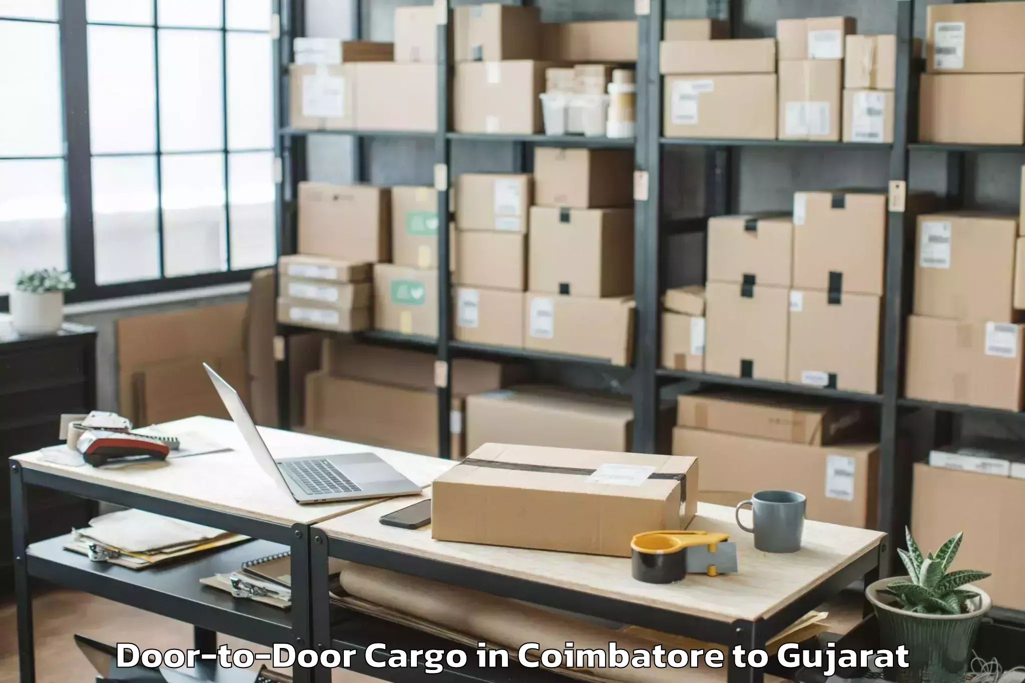 Professional Coimbatore to Visnagar Door To Door Cargo